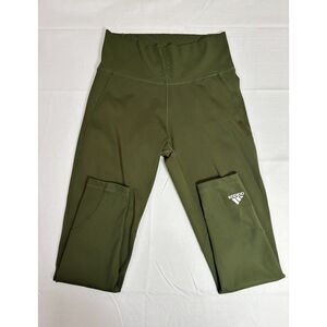 Adidas Primegreen Ribbed High Rise Active Leggings Olive Green Women’s Size M